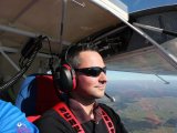 im Cockpit während dem Flug