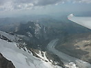 Gletscher vom Mont Blanc in Richtung Aosta Tal