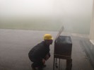Angrillen im Nebel