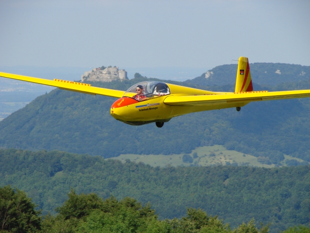 Benjamin Handel im Landeanflug.